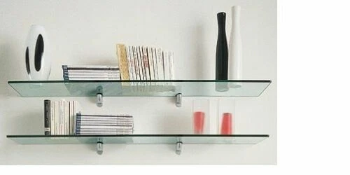 Librerie e scaffali trasparente in vetro per la casa
