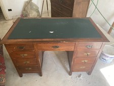 Scrivania Antica Stile Liberty Mogano Ante Italia XX Secolo Originale