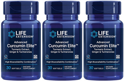 ADVANCED CURCUMIN ELITE TURMERIC EXTRACT  500mg 90 Softgel LIFE EXTENSION