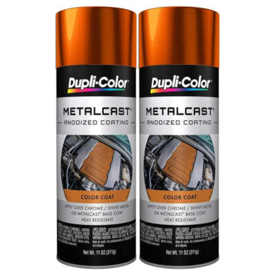 Duplicolor Paint MC205 (2-Pack), Metalcast Paint, Orange Copper Anodized, 11 oz