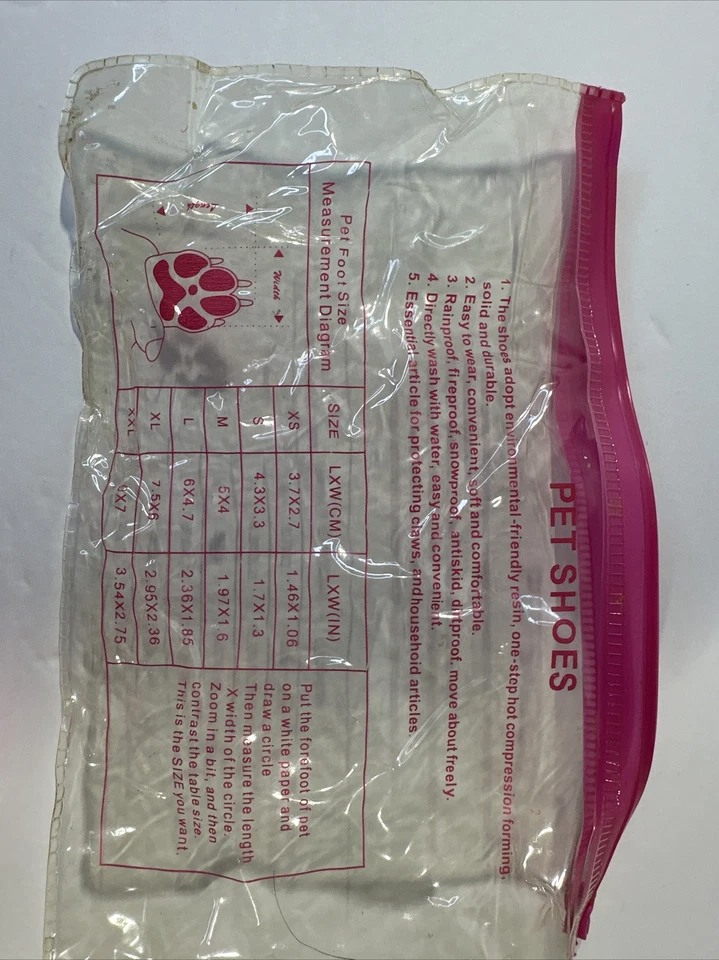 ROSA Impermeable Goma Antideslizante Perro PAWZ Botas Por Ha Guai Guai Talla Pequeña NUEVAS Foto 3 de 4