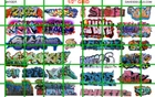 NH100A 1/2 Set N SCALE MODERN URBAN GRAFFITI TAGGING for TRAINs AND BUILDINGS