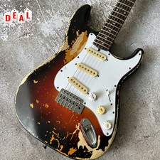 Custom Relic Electric Guitar: ST w/ Maple Neck  Alder Body Tremolo Chrome Parts