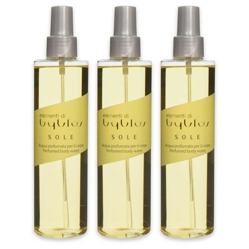 3 pz ELEMENTI DI BYBLOS SOLE Acqua Profumata Corpo spray profumo body 250ml  | eBay