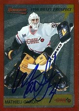 Mathieu Garon autographed Hockey Card (Victoriaville) 1996 Bowman Prospect #P14