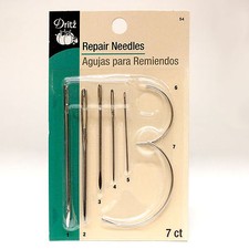 Dritz Repair Needles, 7 Ct, for Sail, Sacks, Canvas, Carpet, Leather, Upholstery