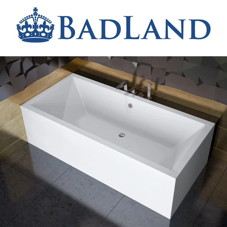 BADLAND Rechteck Badewanne Wanne 180 x 80 AcrylSchürze Ablaufgarnitur + Füße GRATIS !