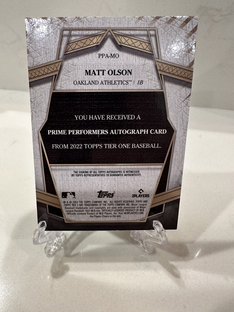 2022 Topps Tier One Matt Olson Prime Performers Autograph 1/1