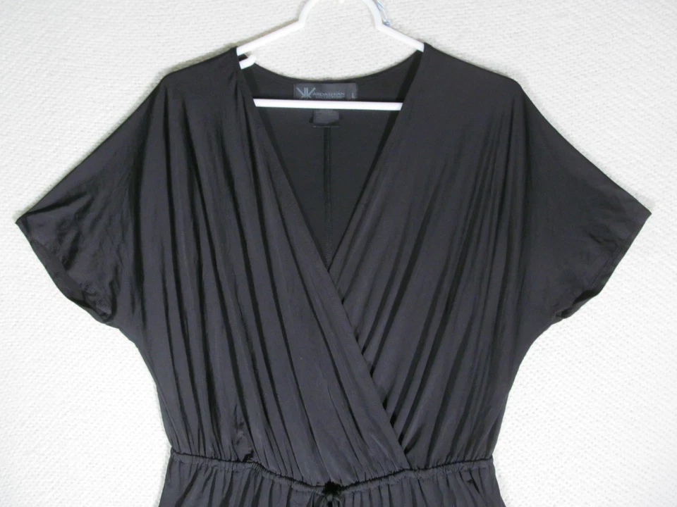 Mono Kardashian Colección Mujer Negro Envolvente L Cuello en V Retro Y2K Foto 2 de 4