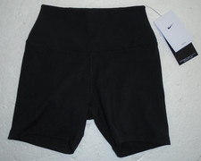 Nike One High Waisted Black Biker Shorts 5" Women Small NEW