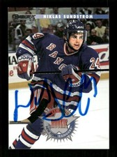 1996-97 Donruss  237 Niklas Sundstrom signed auto JKAU1 BXCP25