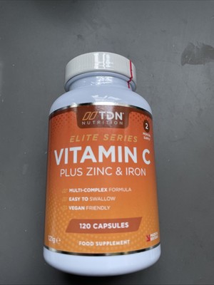 TDN Elite Series Vitamin C Plus Zink&Eisen Vegan 120 Kapseln