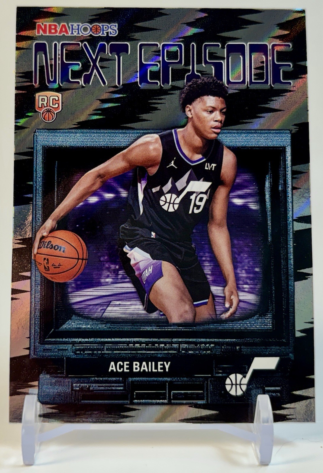 2025-26 NBA Hoops - Ace Bailey ~ RAINBOW Foil Next Episode ~ #NE-5 UTAH JAZZ