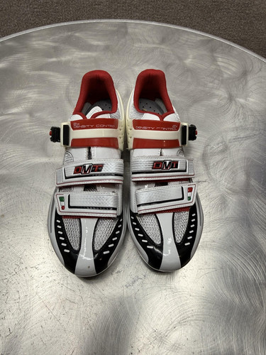 DMT Cycling Shoes Womens 9 White Red Carbon Road 3 Bolt Impact EU 39