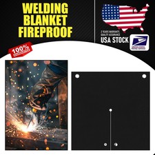 12in Welding Blanket Fireproof Heat Resistant Flame Retardant Fabric Carbon Felt