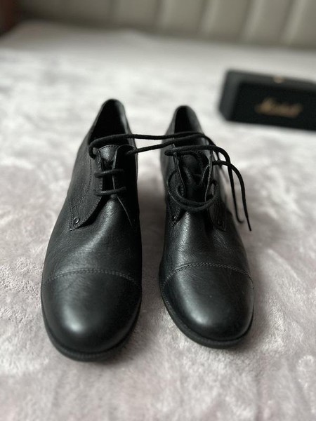 Women Camper Heels Black Leather 40