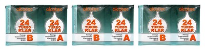 3x Alcotec TurboKlar 24hr Finings for clearing Homebrew Turbo, Wine, Beer, Cider