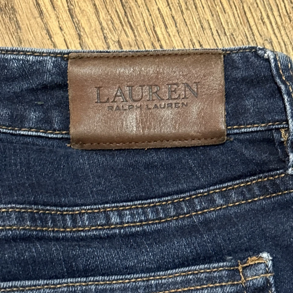 Lauren Ralph Lauren Jeans Women’s Navy Denim Jeans Size 8 Classic Skinny Curvy - Image 4 of 4