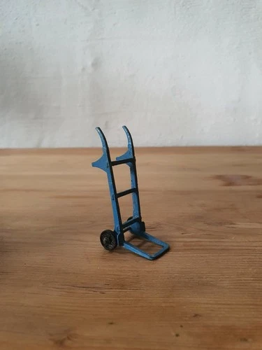 Vintage Blue DINKY Toy 107a 2-Wheel Sack Truck Barrow Hand Trolly #41-849