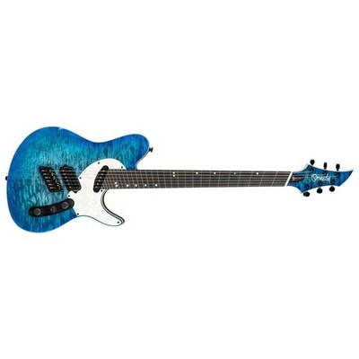Ormsby TX Exotic GTR 6 (Run 15) Multiscale QM AB - Aqua Burst *NEW* fanned