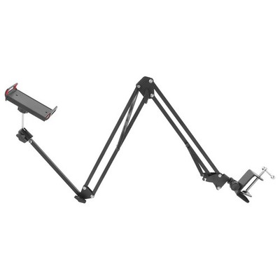 1pc Tabletop Metal Cantilever Folding Telescopic Lazy Tablet Bracket (schwarz)