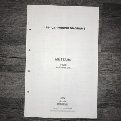 1991 Ford Mustang Electrical Wiring Diagrams Schematics Ford FPS-12136-92E