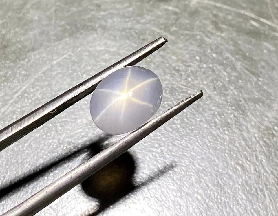 8.50Ct Natural 6-Rays White Star Sapphire Oval Cabochon Loose Certified Gemstone - Image 2 of 4