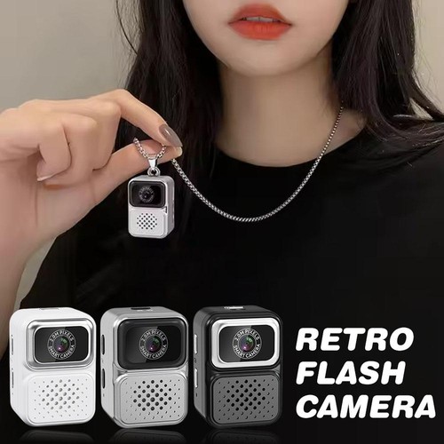 Retro Mini Camera Video Recorder necklace Digital Cam with Flash Lot R8 - Picture 5 of 20