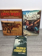 Frederic Remington's Own West 1973 Louis L'Amour Outlaws Mesquite lot of 3