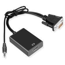 VGA to HDMI Converter Adapter 1080P/60Hz with Audio for PC Laptop TV Projector