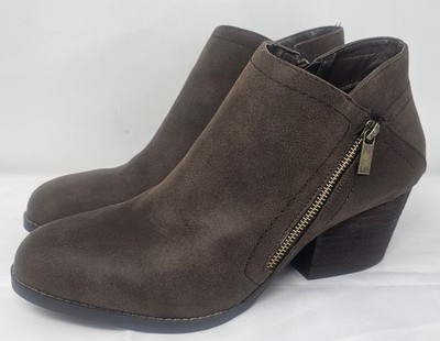 Bella Vita Bobbi Comfort Brown Ankle Size Zip Booties Faux Suede Size 11