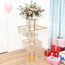 5-Tier Flower Stand Square Flower Vase Stand for Wedding Birthday Party Events