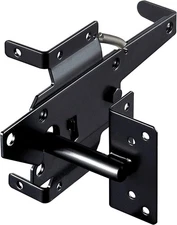 skysen Carbon Steel Vinyl Wood Fence Post Mount Gate Latch(2066-cs-p) Black 