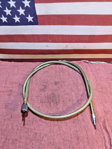 81-95 Harley-Davidson 38.5" Braided Stainless Steel Speedometer Cable