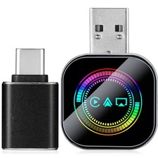 Auto Wireless Adapter: 3-in-1 Car Adapter Screen Mirroring - Converts Wired to