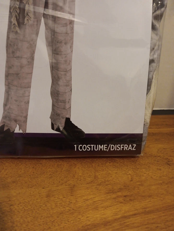 Disfraz de momia para niños Halloween LG 12-14, JUEGO DE 2 PIEZAS NUEVO CON ETIQUETAS Foto 3 de 4