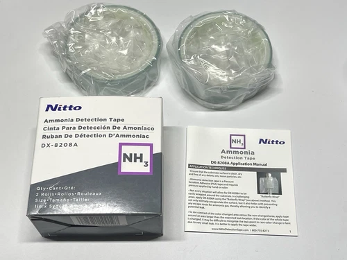 2 Pack Nitto Ammonia Detection Tape NH3 25.4mm x 4.57m (1" x 5yd) DX-8208A