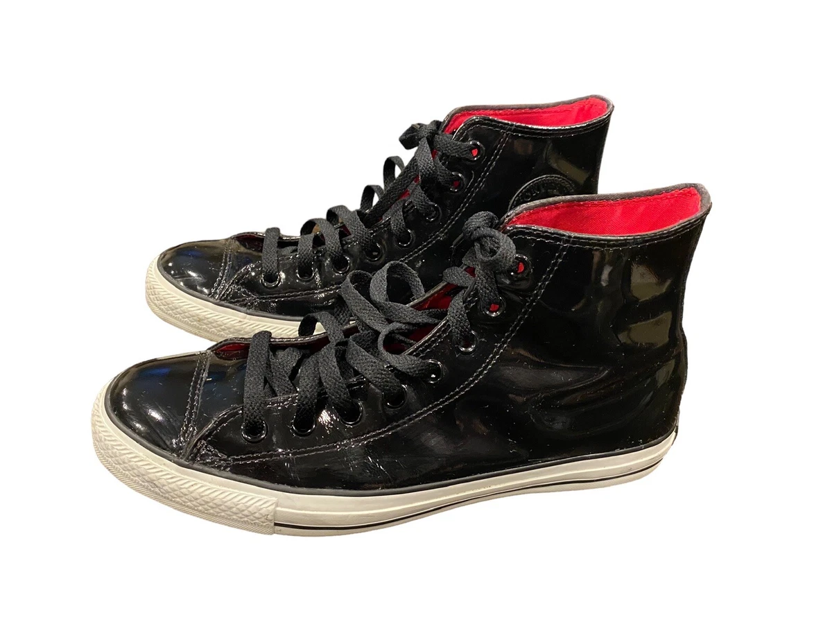 Bende grond Handboek Converse All Star Chuck Shiny Black Patent Leather High Top M 11 NW/OB |  eBay