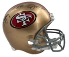 Joe Montana Jerry Rice Steve Young Signed F/S Replica VSR4 Helmet Fanatics/BAS