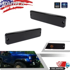 Side Marker Fender Turn Signal Light Smoked Lens For Jeep Wrangler YJ 1987-1995