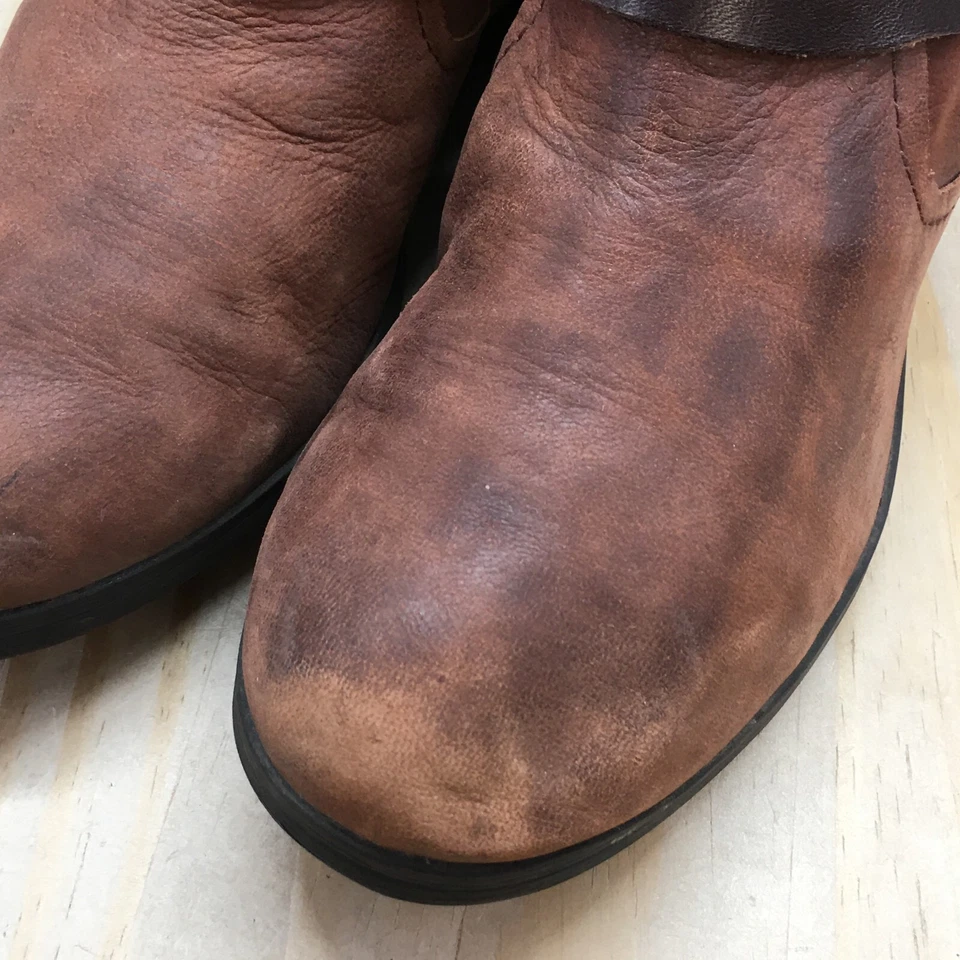 BCBGeneration Botines Mujer 8.5B Marrón Punta Redonda Sin Cordones Informales Cuero Foto 4 de 4