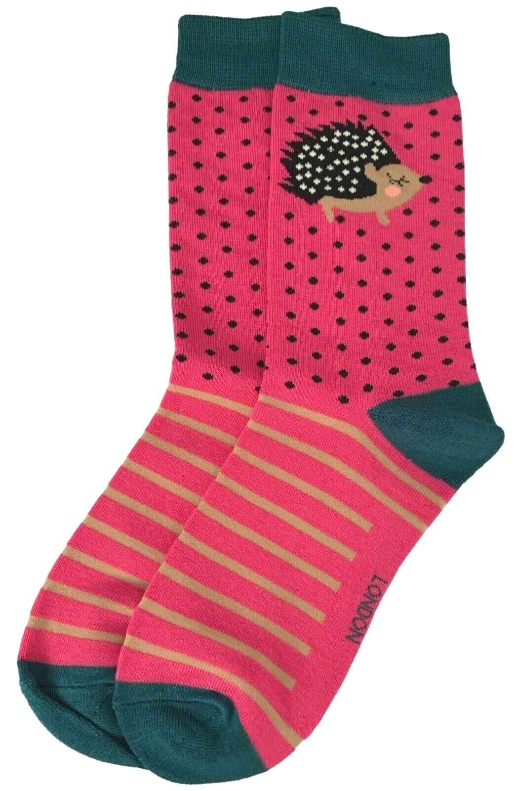 Socks Ladies Hot Pink Blue Cute Cotton Bamboo Size 4 - 7 New-image