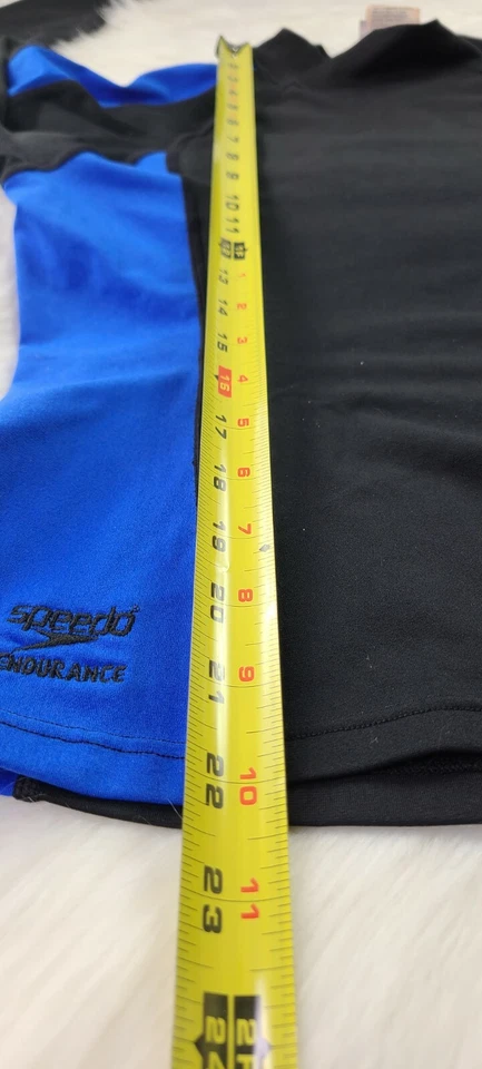 Camiseta deportiva Speedo L Endurance negra y azul de rendimiento ENVIADA RÁPIDAMENTE 💨 Foto 4 de 4