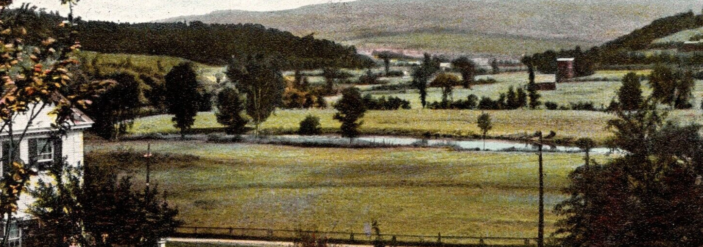 1907 Claremont NH Sugar River Valley View from Washington Street Postcard