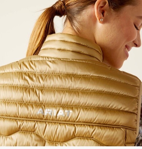 ARIAT Ideal Down Vest Women’s Size M Color Fields Of Rye NWT ARIATTEK - Picture 5 of 6