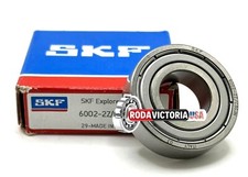 SKF 6002 ZZ/GJN BALL BEARING, METAL SHIELDED 40 to 150  C 15x32x9mm