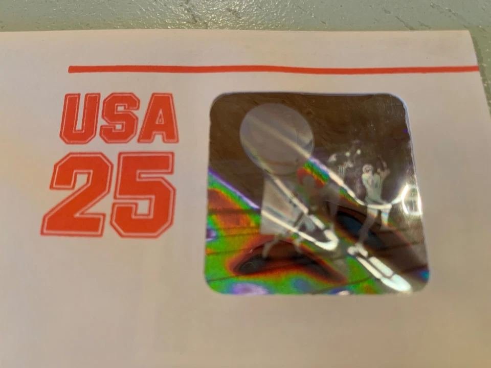 US Stamps SC# U618 Football 25c hologram envelope MNH 1990 - Image 3 of 3
