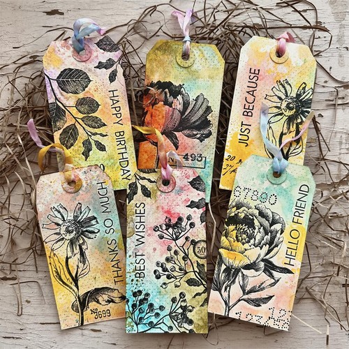 Christmas Vintage Flower Clear Rubber Stamp Stamping DIY Scrapbooking Craft Card - Picture 5 of 19
