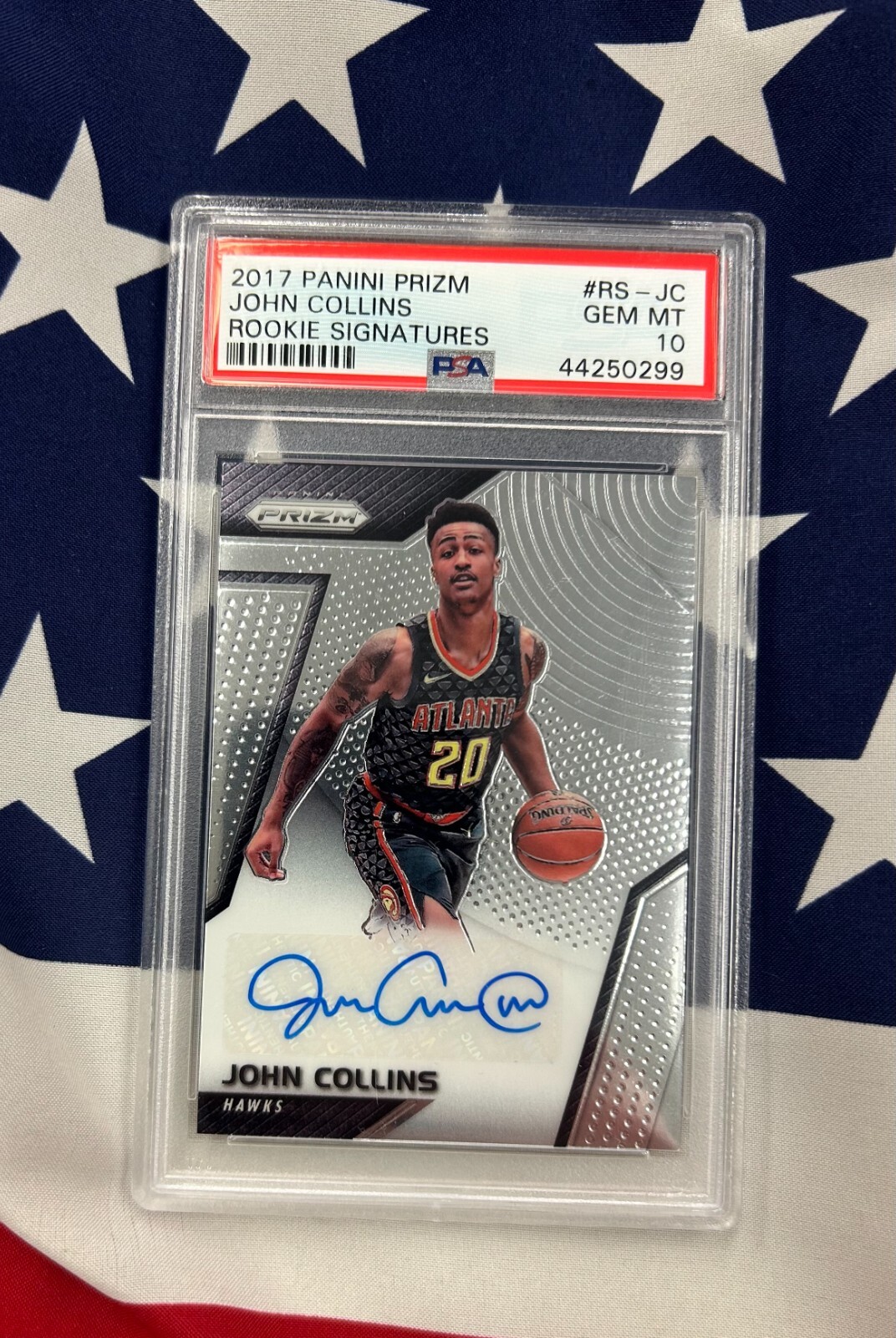 2017 PANINI PRIZM ROOKIE SIGNATURES AUTO JOHN COLLINS RC PSA 10 GEM MT