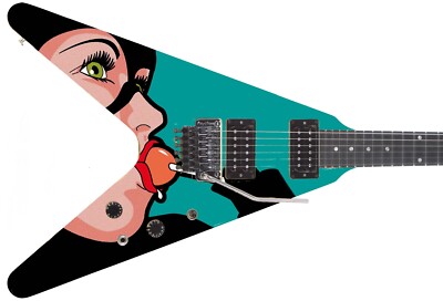 Guitar Skin Wrap Axe Re-Skin Electric Pop Rock Copy Cat Groupie Girl 1216